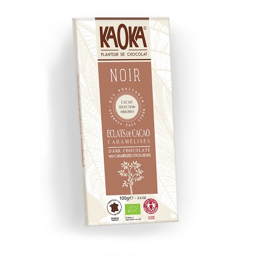 Chokolade-økologisk-Karameliserede kakaobønner 61 procent mørk KAOKA